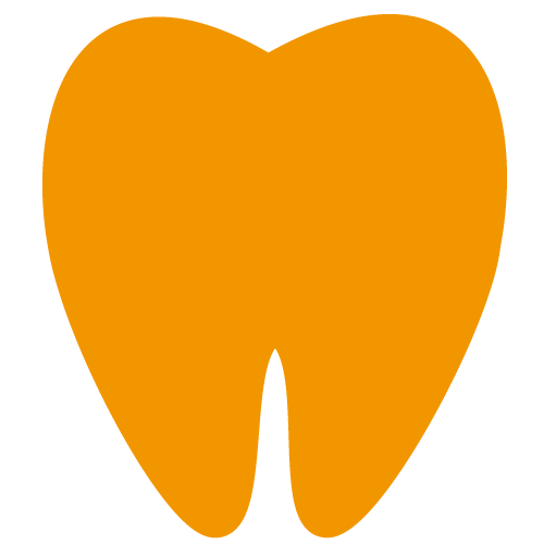 歯の形アイコン（ベタ・オレンジ）