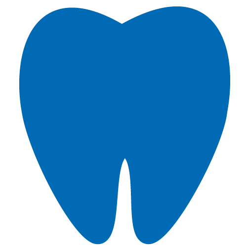 歯の形アイコン（ベタ・ブルー）