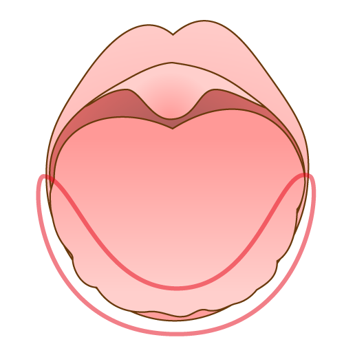 ギザギザの舌 目印