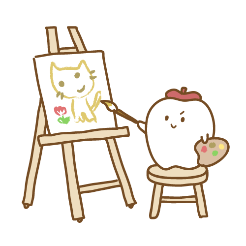 絵を描く歯のキャラクター