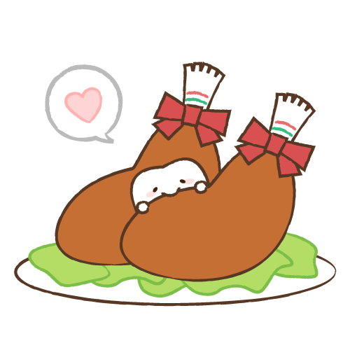 クリスマスのチキン 歯科素材 Com 歯医者さん向け無料イラスト