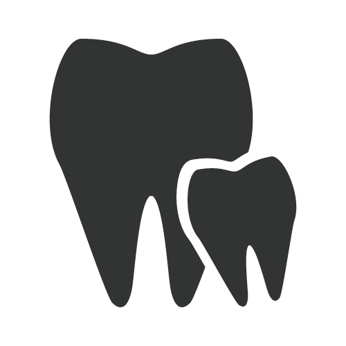 シルエットアイコン「小児歯科」黒