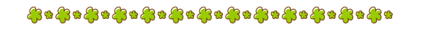 お花の区切り線（グリーン）