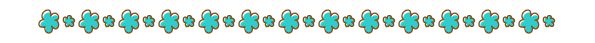 お花の区切り線（ブルー）