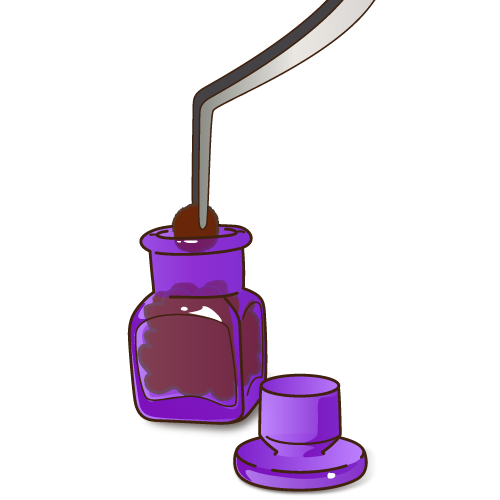 薬瓶 紫（薬品付きコットン入りver.）