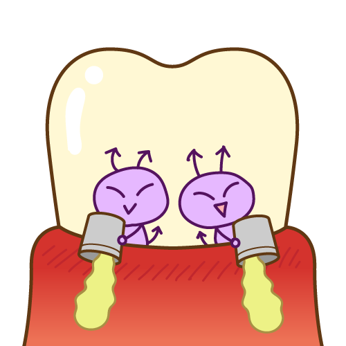 膿をかき出す歯周病