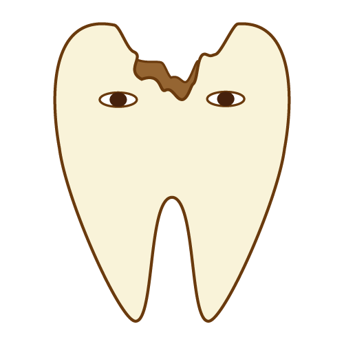 ヒドイ虫歯になった歯のキャラクター