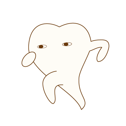 疾走する歯のキャラクター
