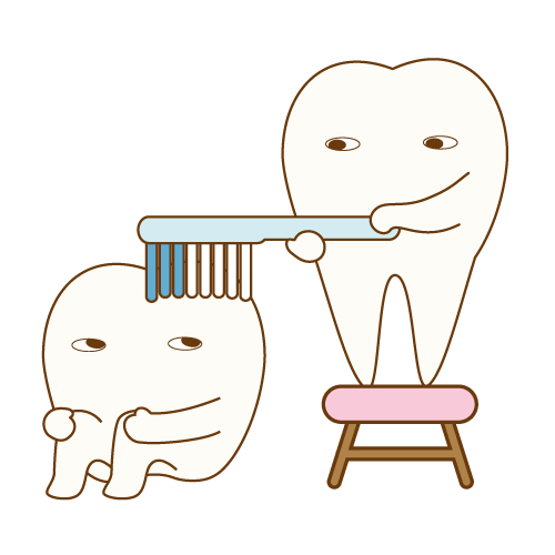 いい歯の日に仲良く歯磨き