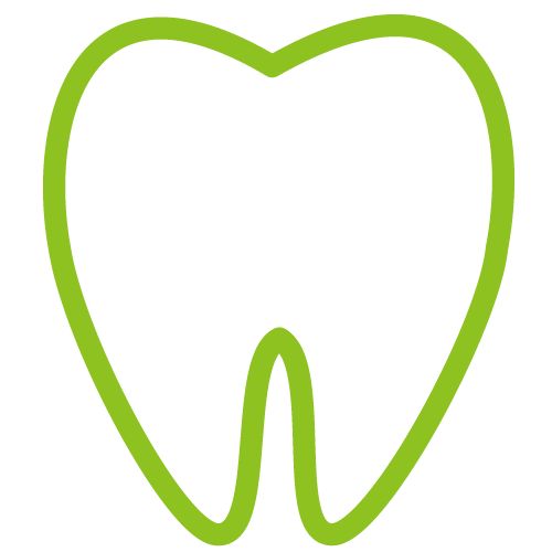 歯の形アイコン 白抜き グリーン 歯科素材 Com 歯医者さん向け無料イラスト