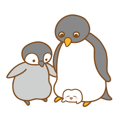 ペンギンと歯のキャラクター